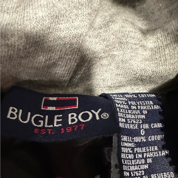 VTG Bugle Boy Dakota Plaid Quilted Lined Flannel Shirt Jacket. Zip Hoodie. Large - Picture 6 of 14